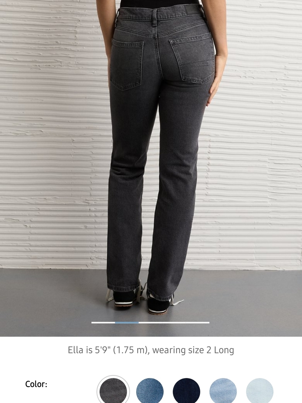 Women's American Eagle High-Rise Straight Leg Jeans - Black- NWT